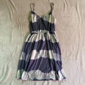 Grey and White Dress